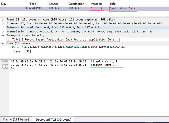 TLS1.3 Data Communication b/w Client & Server using python sockets ...